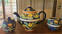 Renaissance Collection Hand Painted Tea Pot & More