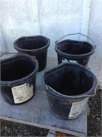 Four Plastic Buckets