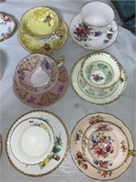 6 Assorted Teacups & Saucers (1 Paragon )
