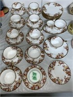 Royal Albert Lenore 11 Teacups & Saucers,