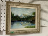 Framed Painting On Board Signed A. Hunter