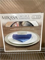 New Mikasa 6 Piece Hammered Stainless Steel