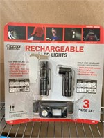 Rechargeable LED lights (3piece set New Damaged