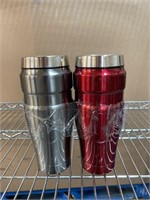 New Thermos Coffee Tumblers Red/Silver