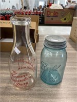 Ball Canning Jar, The Farmers Cooperative Dairy
