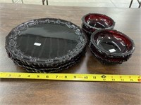 Ruby Plates And Bowls