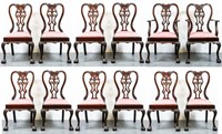Georgian Mahogany Ball & Claw Dining Chairs, 12
