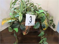 Wooden Planter with Greenery