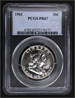 1961 GEM PR67 Franklin Silver Half Dollar