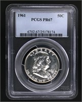 1961 GEM PR67 Franklin Silver Half Dollar