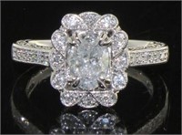 14kt Gold 1.42 ct Diamond Oval Ring