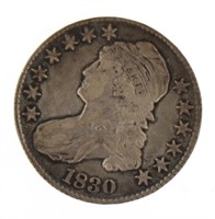 1830 Capped Bust Silver Half Dollar