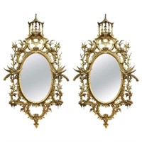 George III Style Chinoiserie Giltwood Mirrors