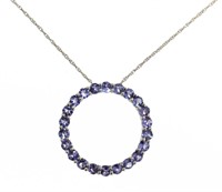 10kt Gold 2.50 ct Natural Tanzanite Necklace
