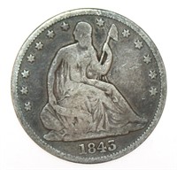 1843 Seated Liberty Silver Half Dollar *Better