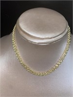 14kt Gold 18" Diamond Cut Rope Twist Necklace