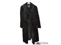 Vintage Black Fur Full Length Coat Size XS/S