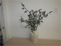 Ceramic Vase & Artificial Flower Vase is 14" T