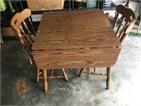 Small Drop leaf Breakfast Table w/ 2 Chairs