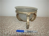 Metal & Glass Deco Bowl 7" Diameter
