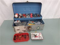 vintage tackle box with contents