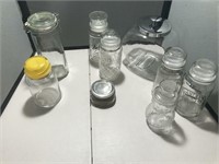 Selection of Clear Glass Containers, Planter