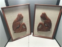 Wooden Ladies in Frame