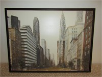City Print on Canvas w/ Metal Frame 24" x 31"