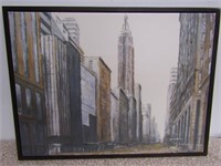 City Print on Canvas w/ Frame 24" x 31 1/2"