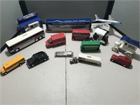 Assortment of Small Toys: Planes, Trains & Auto