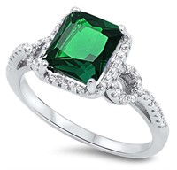Radiant Cut 2.60 ct Emerald Dinner Ring