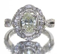 14kt Gold Oval Brilliant 1.30 ct Diamond Ring