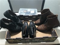 Collection of Men's Dress Shoes & Shoe Shining Kit