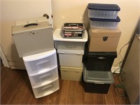 Large Selection of Small Storage Bins, Cash Box