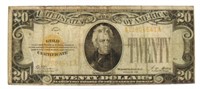 Series 1928 $20 Gold Certificate Gold Coin Note