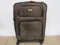Cheetah Print Luggage Front Has Minor Wear