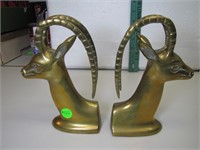 Pair of Vintage Brass Gazelle Bookends 7&1/4" x