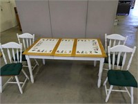 Tile Top Table W/ 4 Chairs