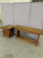 (This End Up) Crate Bench & Side Table