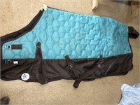 Tag #197 Blue 72" Quilted Turnout Blanket