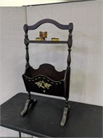 Antique Standing Magazine Rack