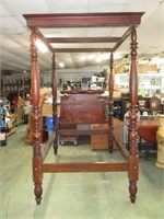 Early 1800's Poster Full Tester Canopy Bed. 101"T