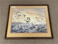 Alice Taylor Watercolor of Canvasback Ducks