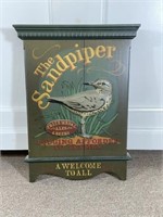 "The Sandpiper" Wooden Carved & Hand Painted Sign