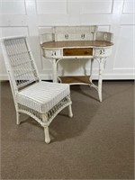 Kidney Shaped Writing Desk w/ Gallery & Chair
