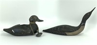 Contemporary Loon Carving & Mason Duck Decoy