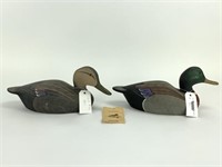 Hornick Brothers Hen and Drake Mallard Decoys