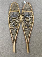 Snowshoes w/ Leather Bindings & Red Tassels