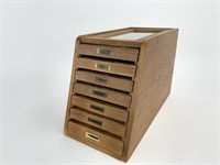 Contemporary Countertop 7 Drawer Display Case