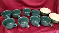 Green Ceramic Bowl Set